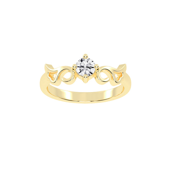 Adorevia Four Prong Round Cut Classic Lab Diamond Ring