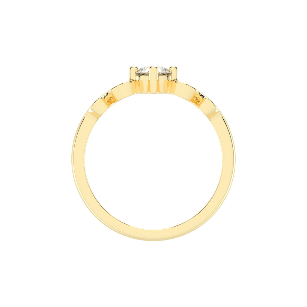 Adorevia Four Prong Round Cut Classic Lab Diamond Ring