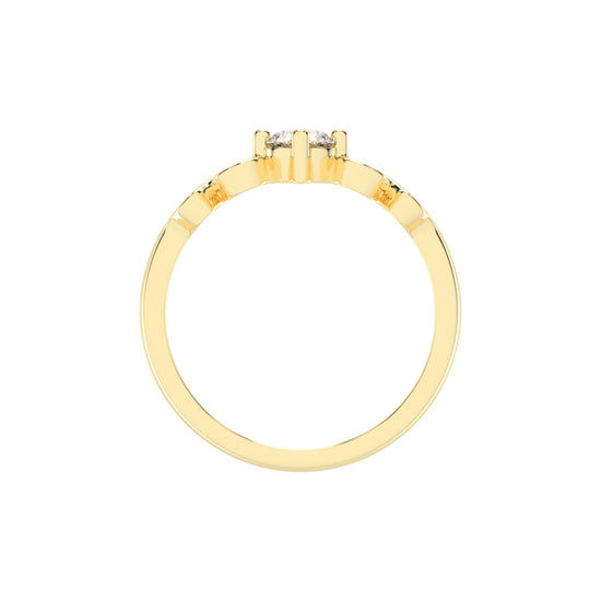 Adorevia Four Prong Round Cut Classic Lab Diamond Ring