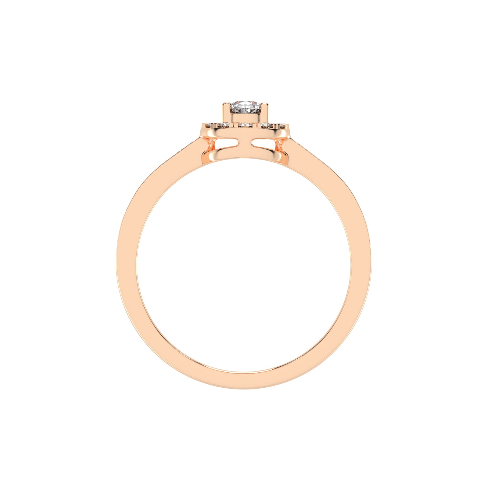 Halivian Pinpoint Pear Cut Halo Lab Diamond Ring