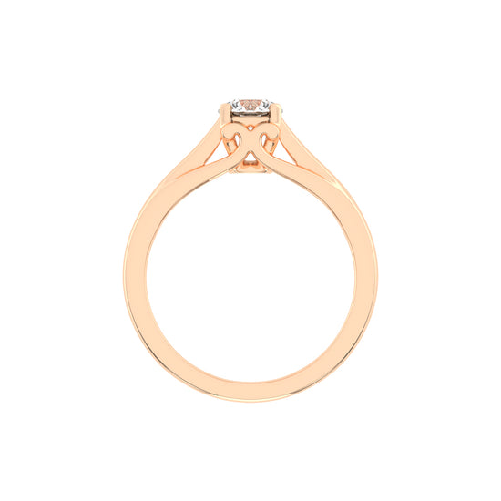 Soliessa Round Cut Solitaire Lab Diamond Ring