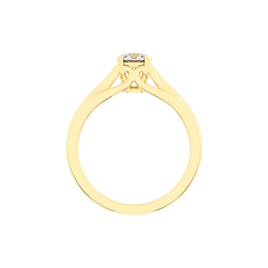 Soliessa Round Cut Solitaire Lab Diamond Ring