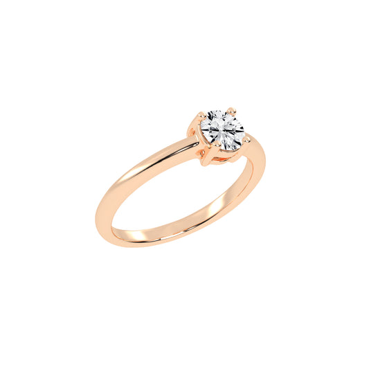 Soliturella Round Cut Solitaire Lab Diamond Ring