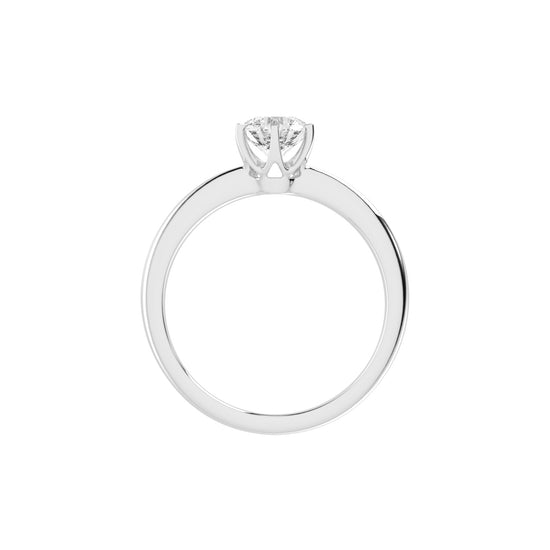 Solairista Six Prong Round Cut Solitaire Lab Diamond Ring