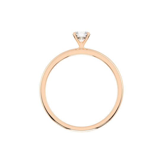 Solivantaire Four Prong Round Cut Solitaire Lab Diamond Ring