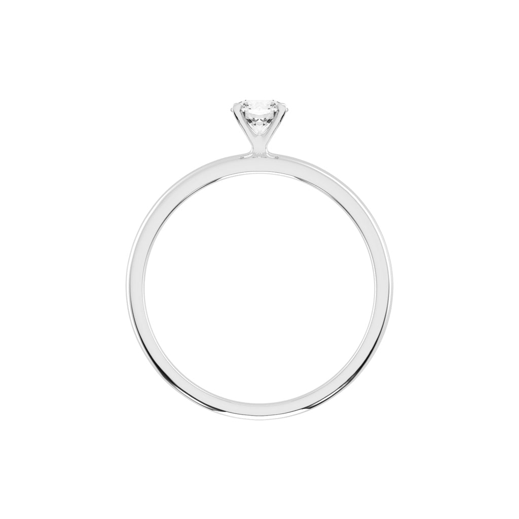 Solivantaire Four Prong Round Cut Solitaire Lab Diamond Ring