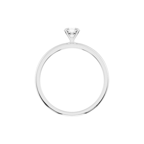 Solivantaire Four Prong Round Cut Solitaire Lab Diamond Ring