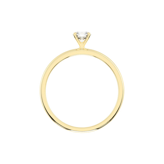 Solivantaire Four Prong Round Cut Solitaire Lab Diamond Ring
