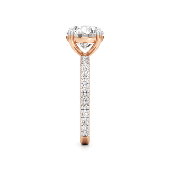 Elysian Crown Solitaire Ring