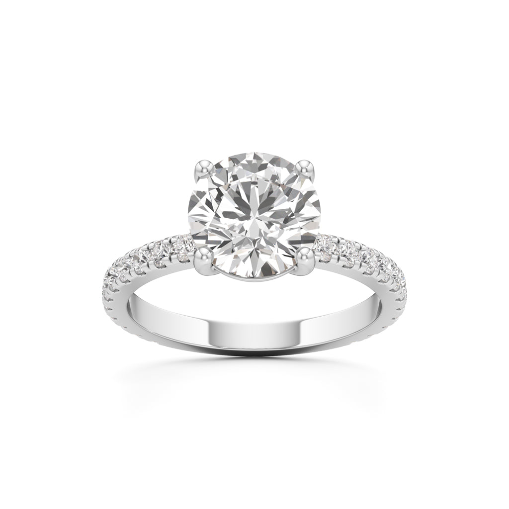 Elysian Crown Solitaire Ring