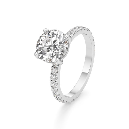 Elysian Crown Solitaire Ring