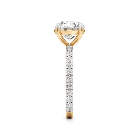 Elysian Crown Solitaire Ring