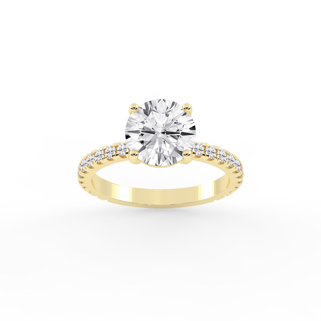 Elysian Crown Solitaire Ring