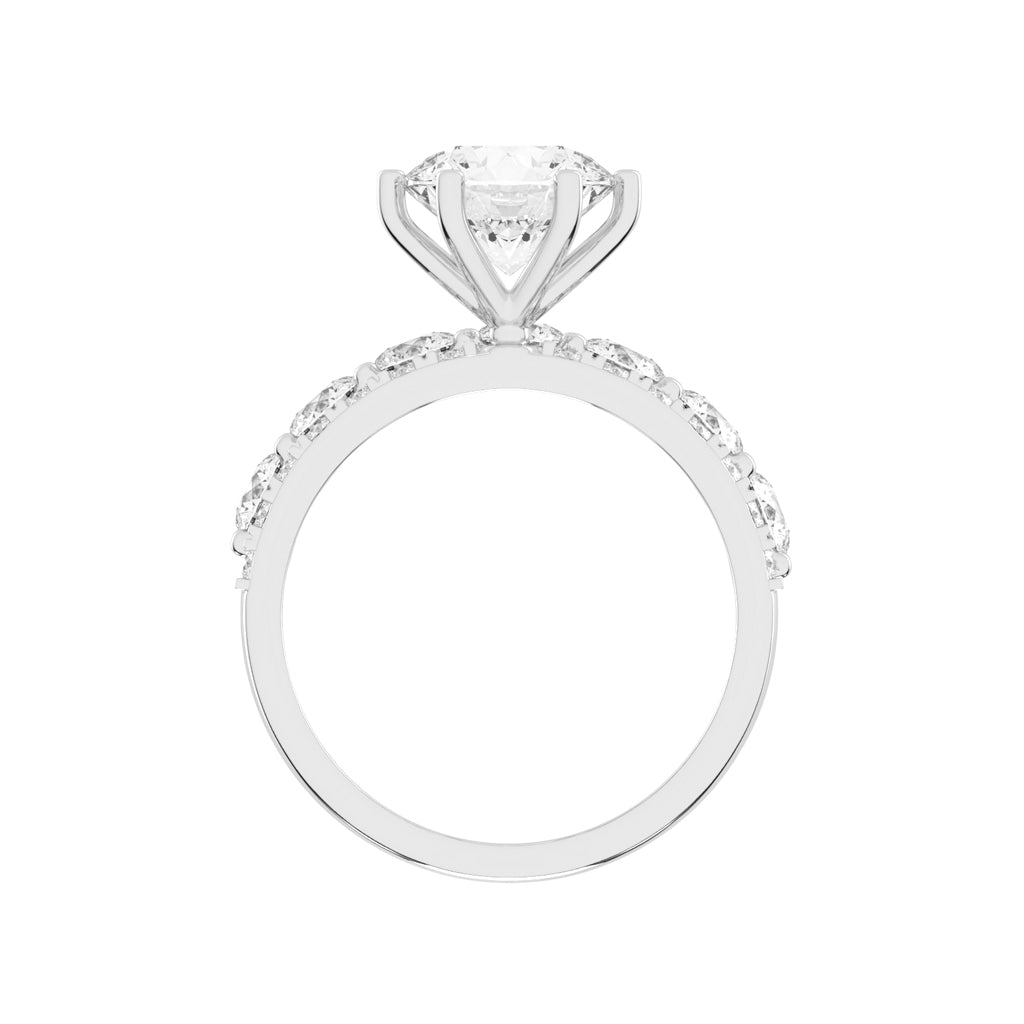 Diamond Blossom Engagement  Wedding Ring Set