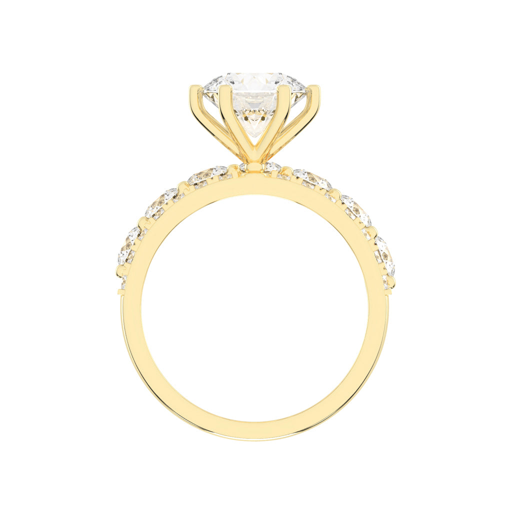 Diamond Blossom Engagement  Wedding Ring Set