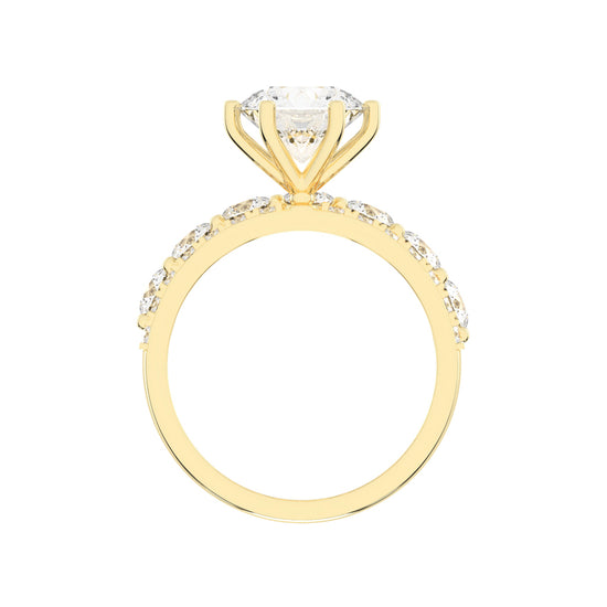 Diamond Blossom Engagement  Wedding Ring Set