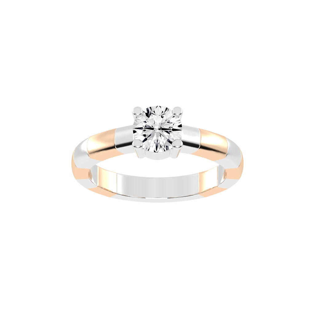 Soliare Channel Round Cut Solitaire Lab Diamond Ring