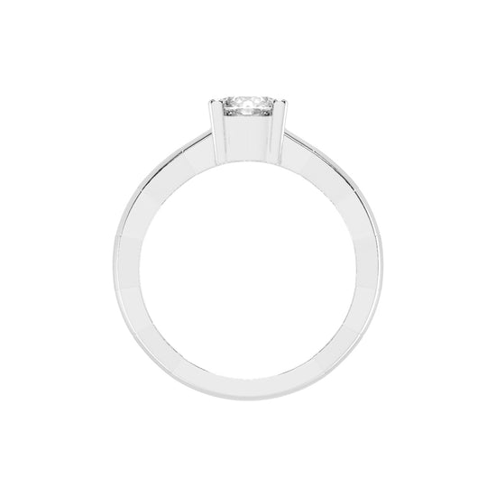 Soliare Channel Round Cut Solitaire Lab Diamond Ring