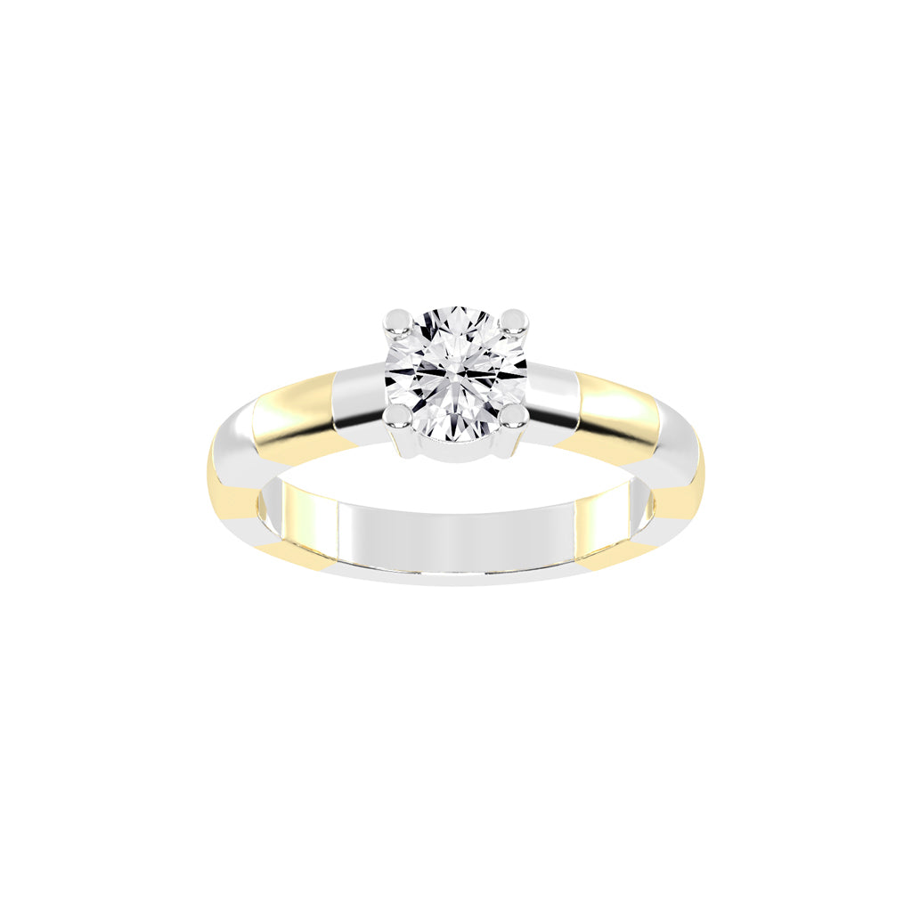 Soliare Channel Round Cut Solitaire Lab Diamond Ring