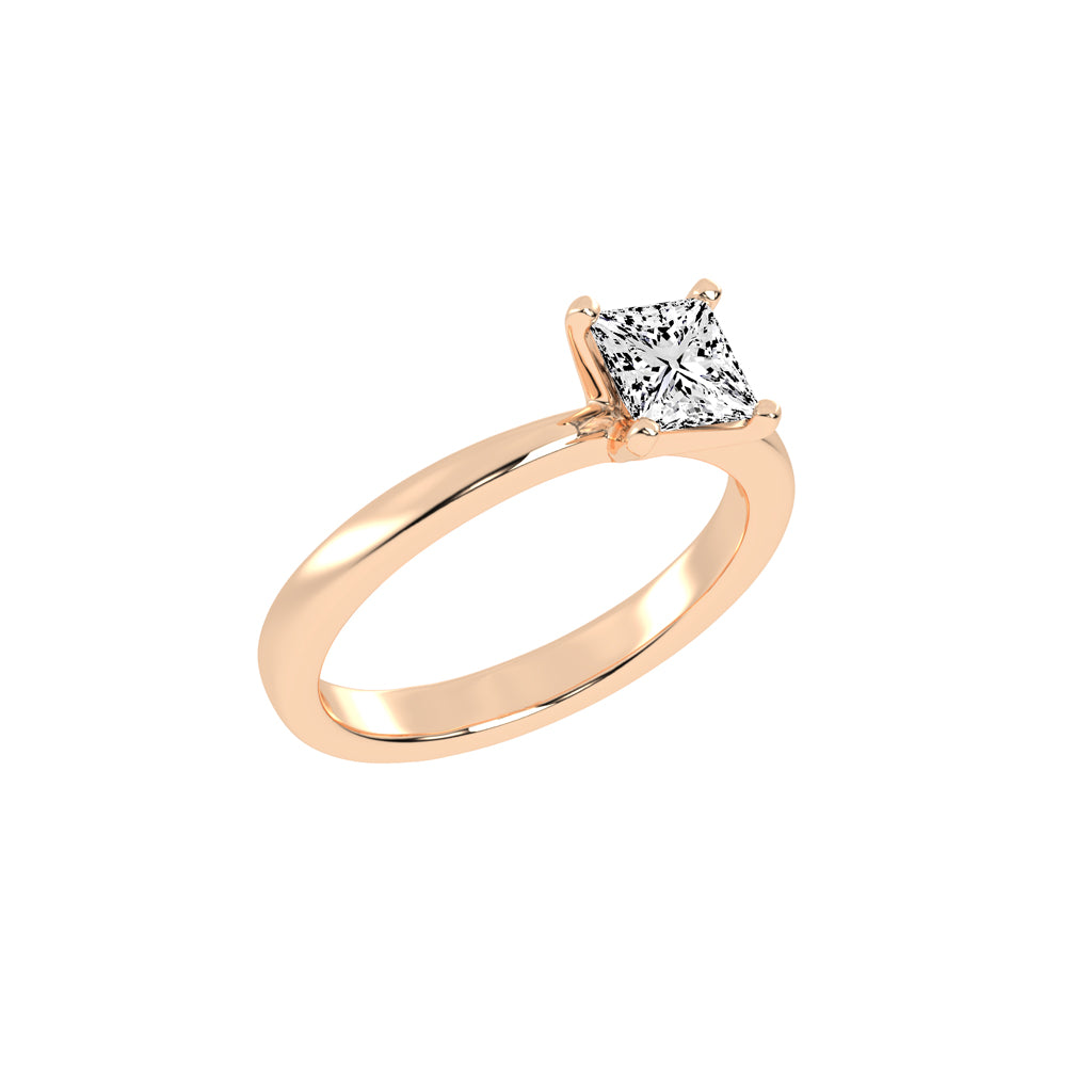 Solien Princes Cut Solitaire Lab Diamond Ring