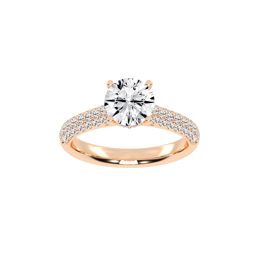 Truevow  Round Cut Engagement Lab Diamond Ring
