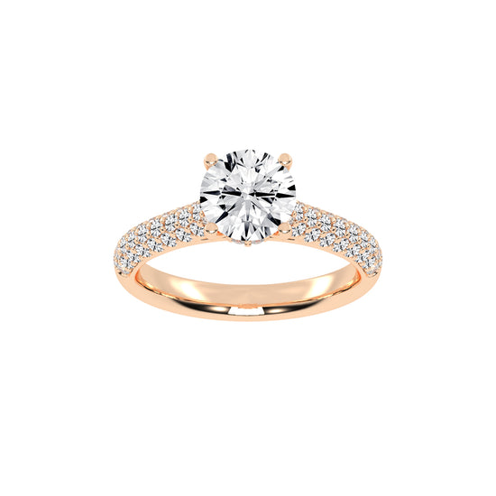 Truevow  Round Cut Engagement Lab Diamond Ring