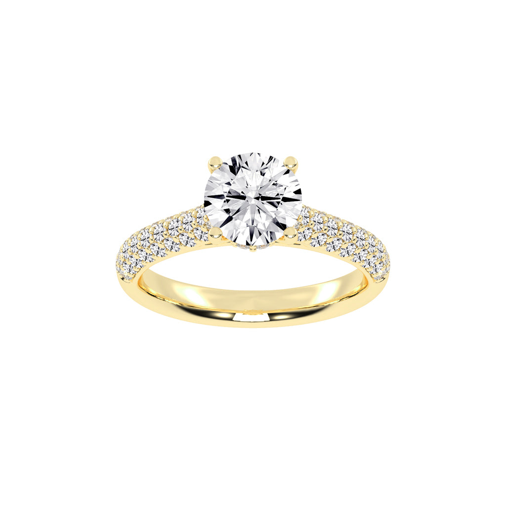 Truevow  Round Cut Engagement Lab Diamond Ring