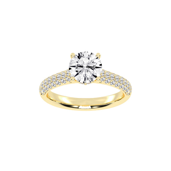 Truevow  Round Cut Engagement Lab Diamond Ring