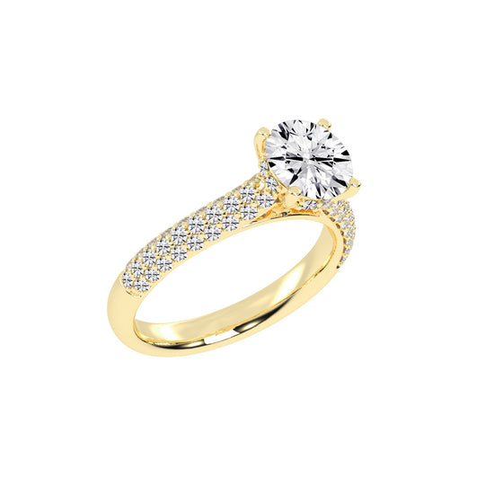Truevow  Round Cut Engagement Lab Diamond Ring
