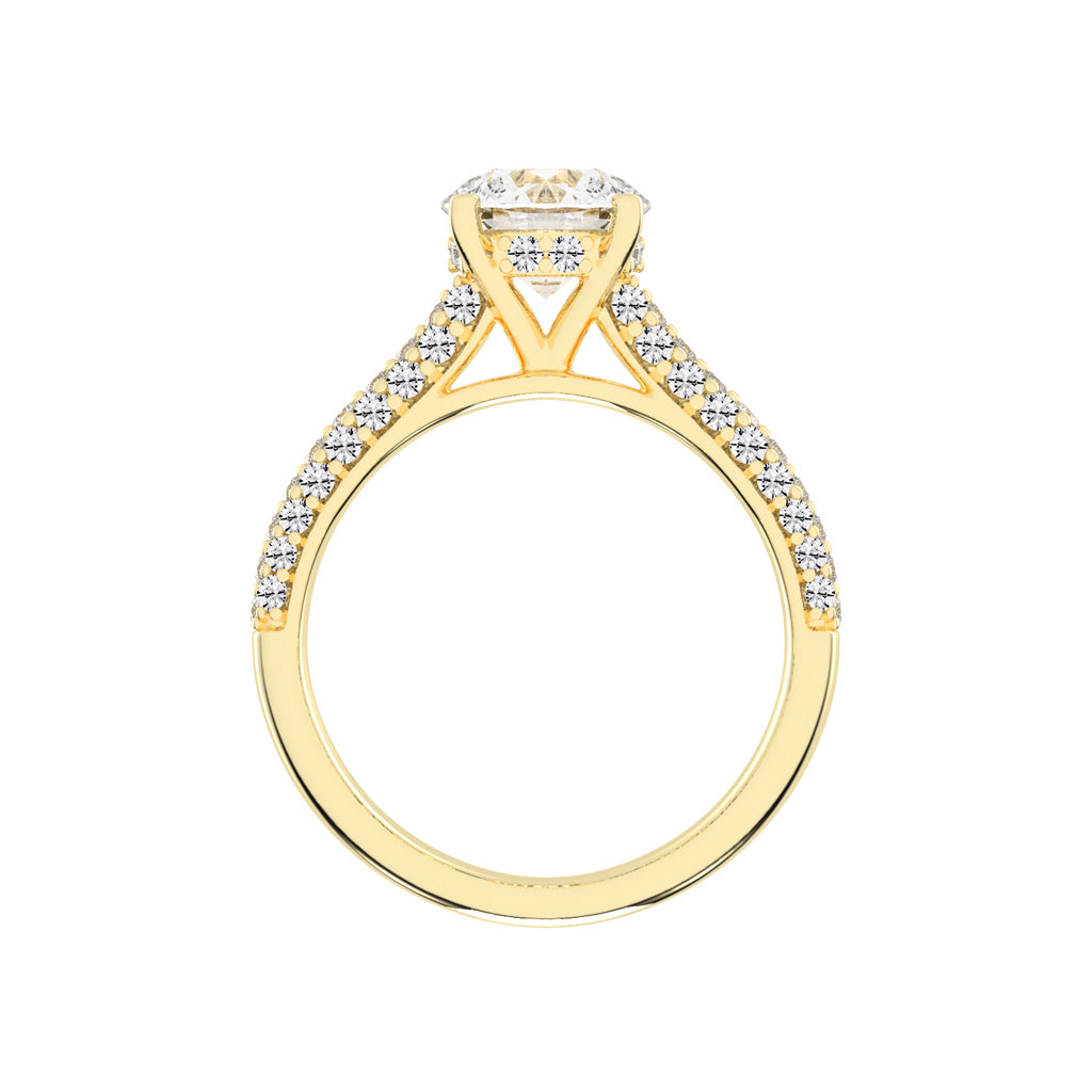 Truevow  Round Cut Engagement Lab Diamond Ring
