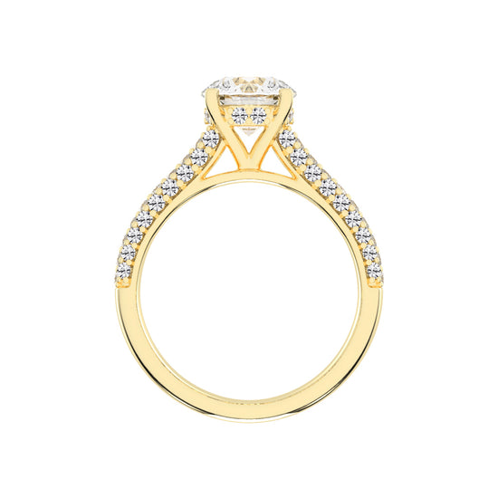 Truevow  Round Cut Engagement Lab Diamond Ring