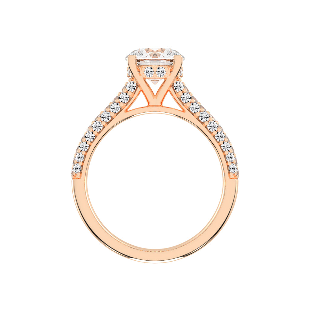 Truevow  Round Cut Engagement Lab Diamond Ring
