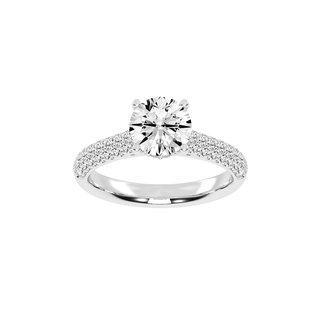 Truevow  Round Cut Engagement Lab Diamond Ring