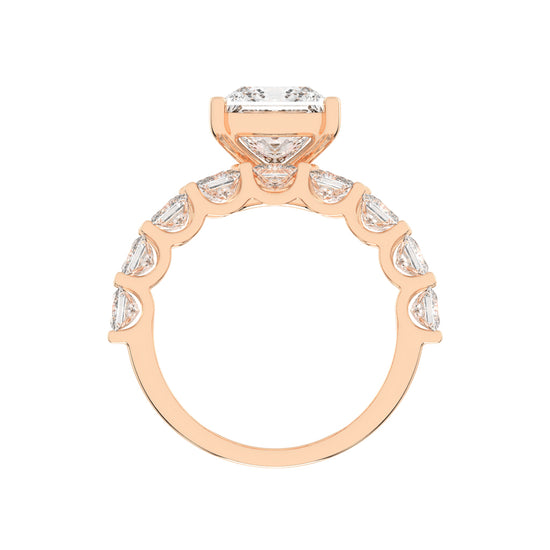 Princess-Cut Diamond Multi-Row Bridal Set