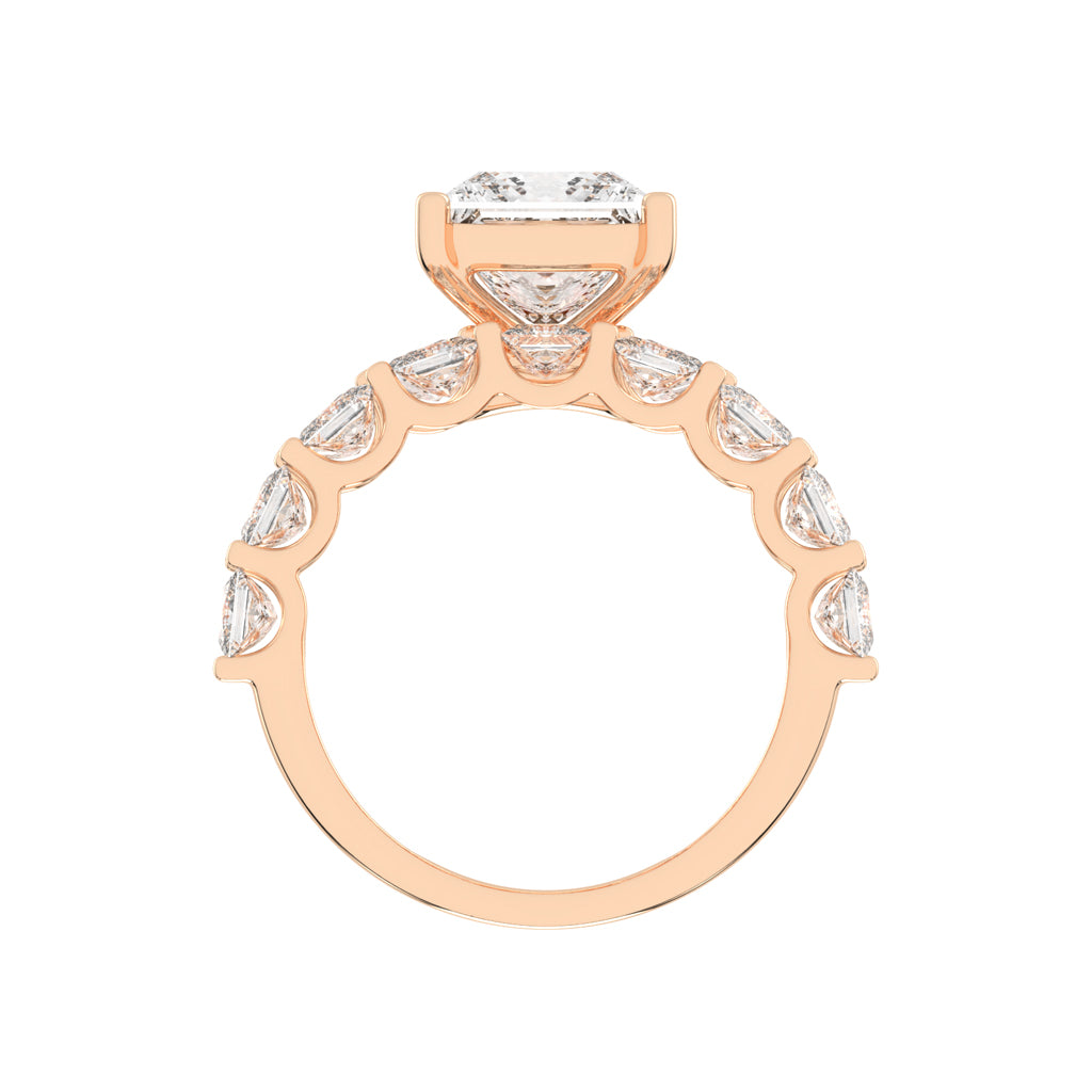 PrincessCut Diamond MultiRow Bridal Set