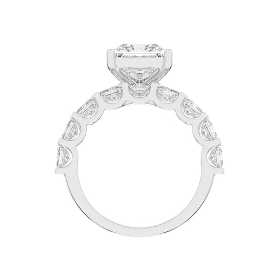 PrincessCut Diamond MultiRow Bridal Set