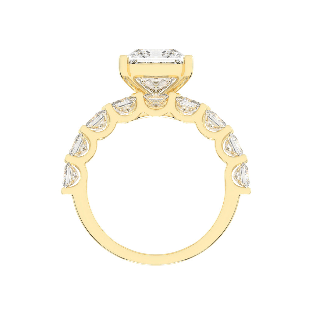 PrincessCut Diamond MultiRow Bridal Set
