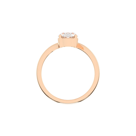 Modern Swirl Solitaire Ring