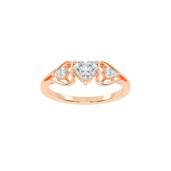 Romantic Trio Heart Ring