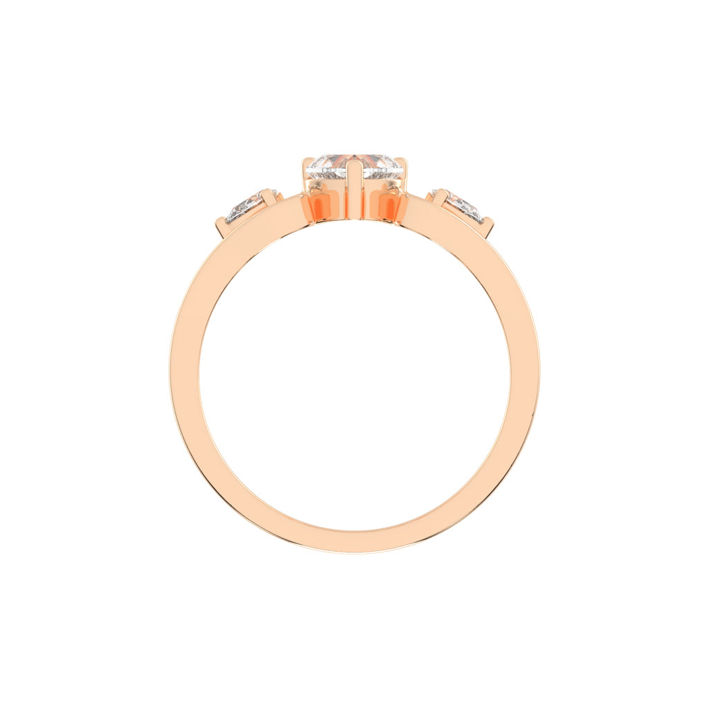 Romantic Trio Heart Ring