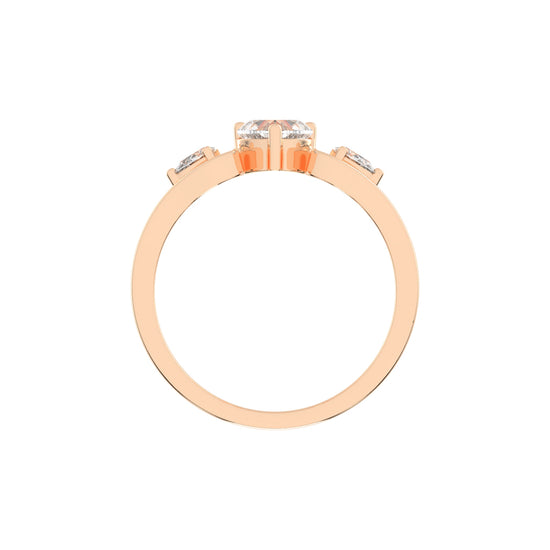 Romantic Trio Heart Ring