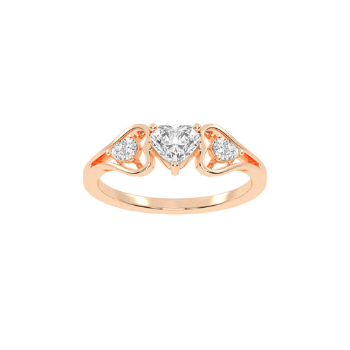 Romantic Trio Heart Ring