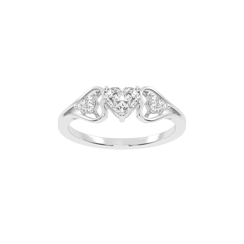 Romantic Trio Heart Ring