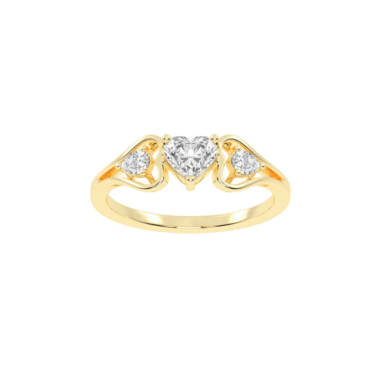 Romantic Trio Heart Ring
