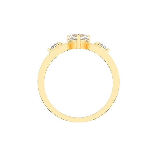 Romantic Trio Heart Ring