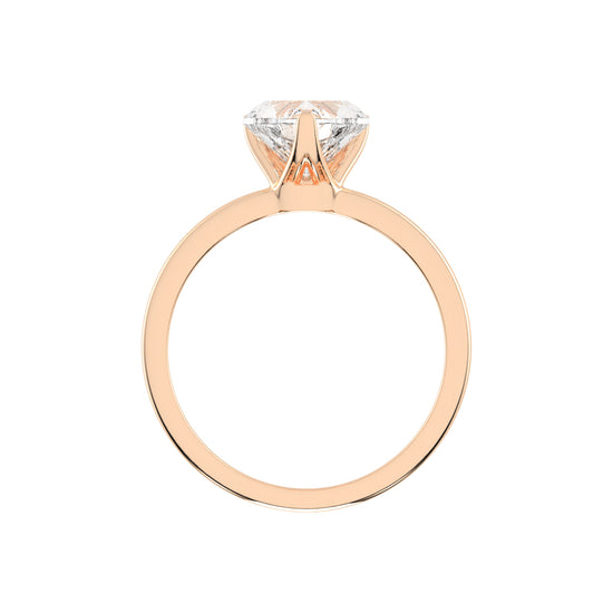 Amora Heart Solitaire Lab Diamond Ring