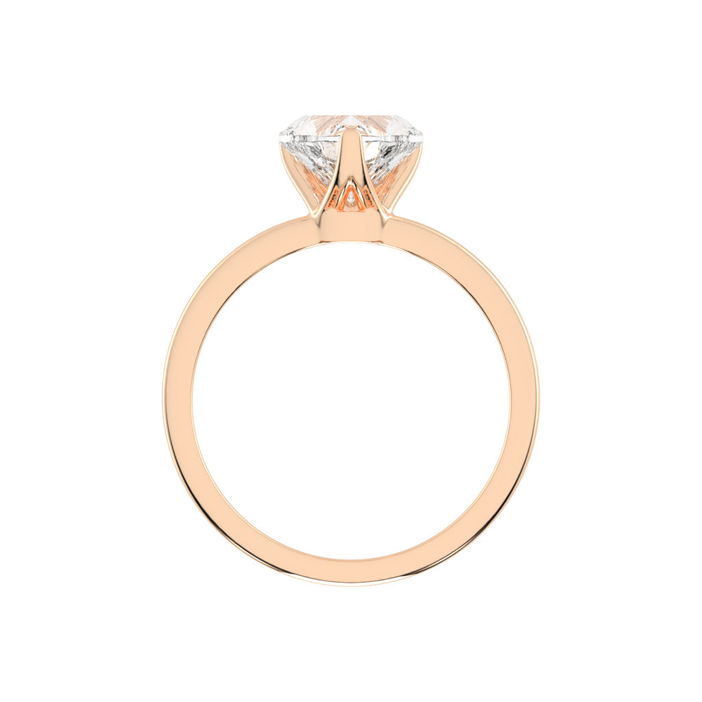 Amora Heart Solitaire Lab Diamond Ring