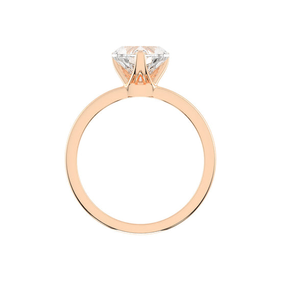 Amora Heart Solitaire Lab Diamond Ring