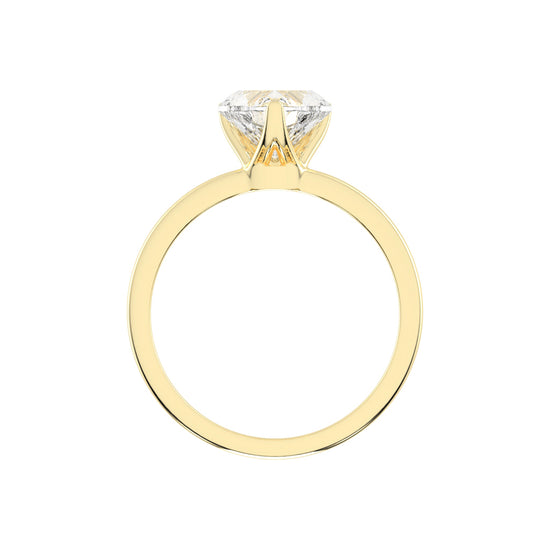 Amora Heart Solitaire Lab Diamond Ring