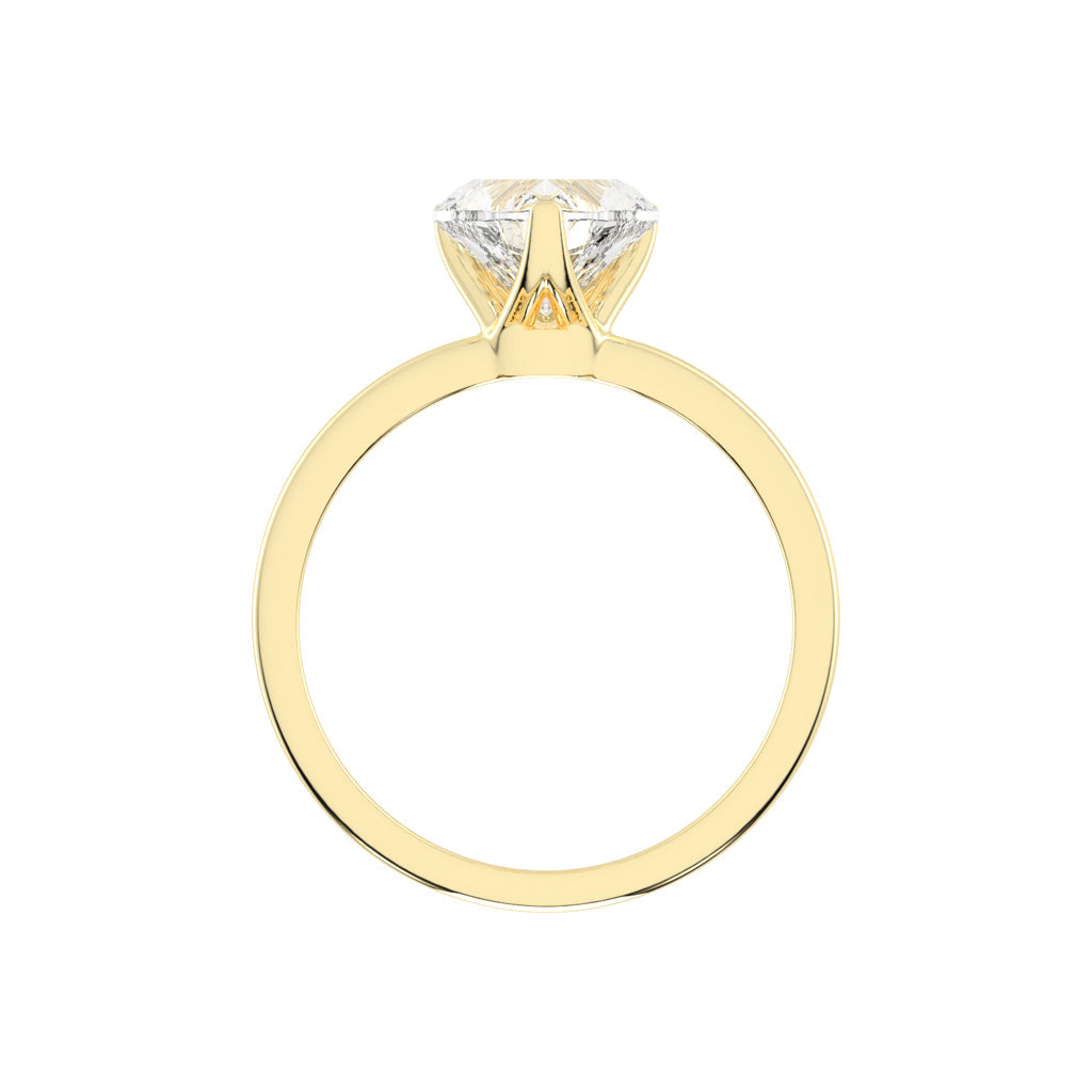 Amora Heart Solitaire Lab Diamond Ring